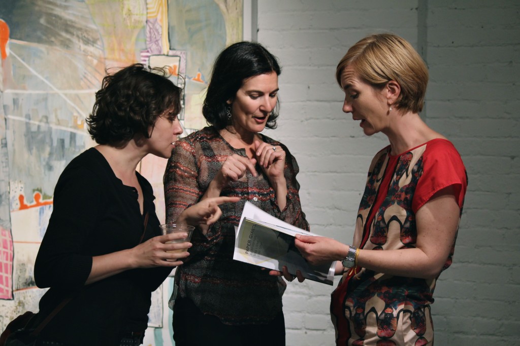 Artists Ky Anderson and Vicki Sher with Eva Frosch of Frosch&Portmann Gallery