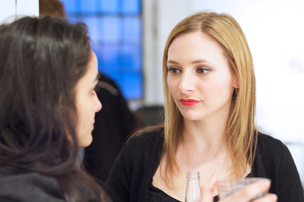 Artist Alexandra Rubinstein at PROTO Gallery during the PAGEANT opening reception