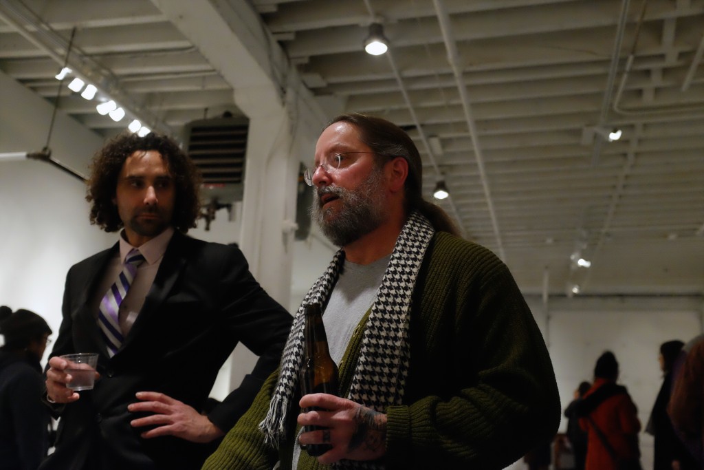 Nick De Pirro and David T Miller at the PAIR opening reception at PROTO Gallery