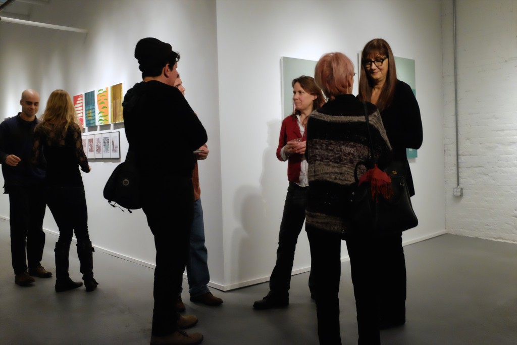 Visitors at the PAIR opening reception at PROTO Gallery