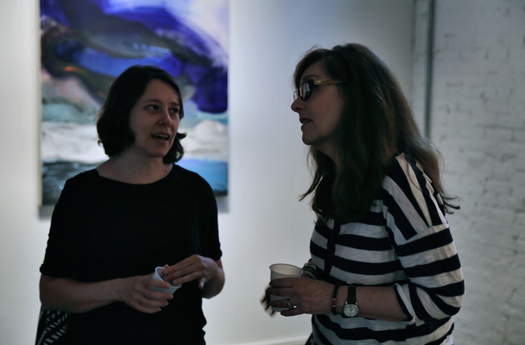 Ky Anderson and Marcy Rosenblat at PROTO Gallery attending the WE ARE WHAT THE SEAS HAVE MADE US opening reception