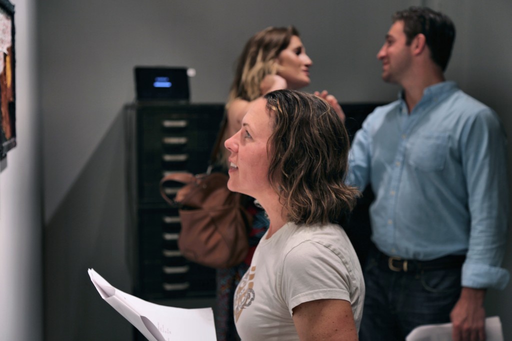 Visitors to PROTO Gallery attending the WE ARE WHAT THE SEAS HAVE MADE US opening reception