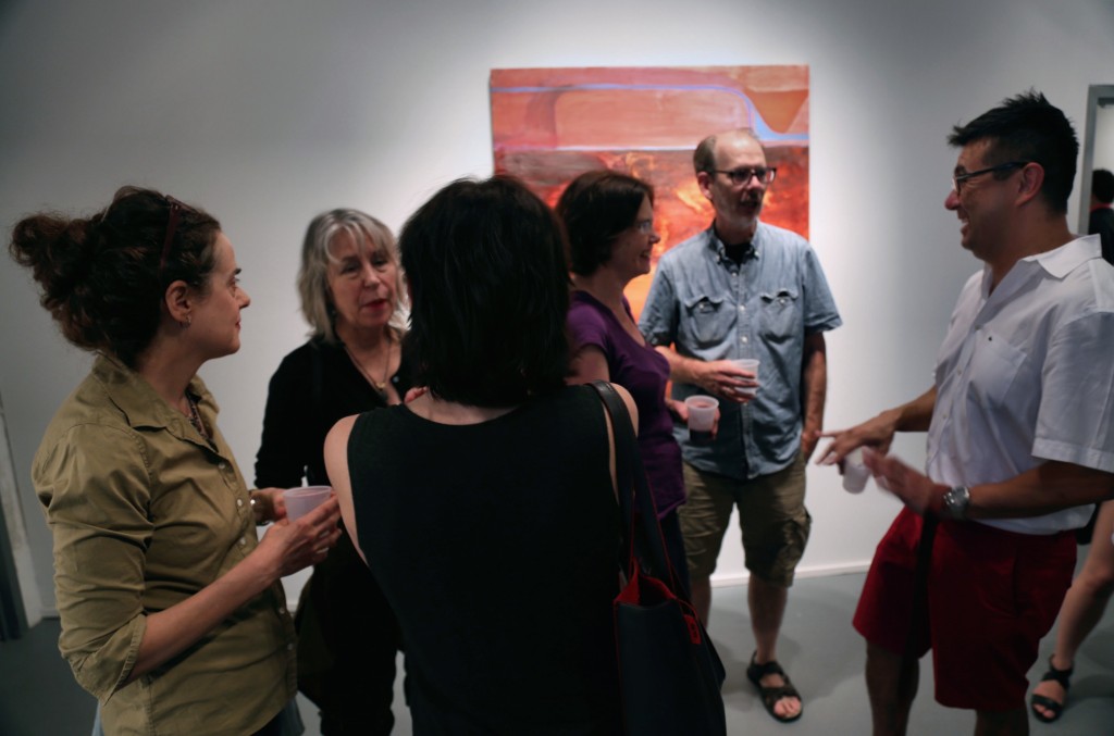 Visitors to PROTO Gallery attending the WE ARE WHAT THE SEAS HAVE MADE US opening reception